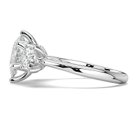 Tulip 3 Stones Engagement Ring with IGI LG Diamonds 2.56cts Total Weight