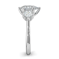 Tulip 3 Stones Engagement Ring with IGI LG Diamonds 2.56cts Total Weight