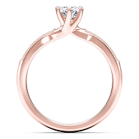 Petite Rene Bead Set Diamond Engagement Ring