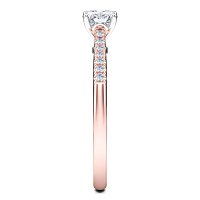 Petite Cathedral Claw Set Diamond Engagement Ring