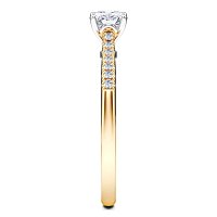 Petite Cathedral Claw Set Diamond Engagement Ring