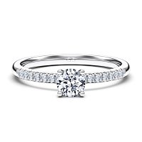 Petite Traditional Claw Set Diamond Engagement Ring