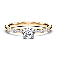 Petite Traditional Claw Set Diamond Engagement Ring