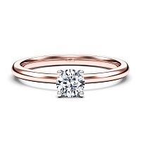 Petite Traditional Solitaire Diamond Engagement Ring
