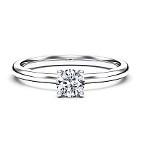Petite Traditional Solitaire Diamond Engagement Ring