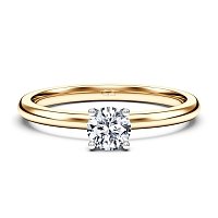 Petite Traditional Solitaire Diamond Engagement Ring