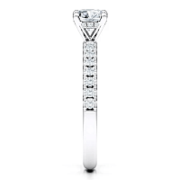 Ariel 1ct Round IGI Side Stones Diamond Engagement Ring
