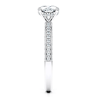 Ariel 1ct Round IGI LG Side Stones Diamond Engagement Ring