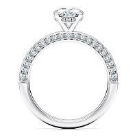 Ariel 1ct Round IGI LG Side Stones Diamond Engagement Ring