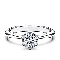 Tulip 1.01ct Round IGI LG Petal Engagement Ring