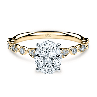 Cathedral Marquise shaped Ring