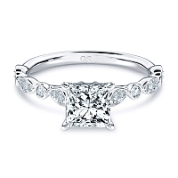 Cathedral Marquise shaped Ring