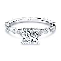 Cathedral Marquise shaped Ring