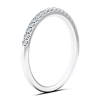 Tulip Twist Wedding Ring with Natural Diamonds 0.17ct Total Weight