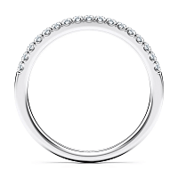 Tulip Twist Wedding Ring with Natural Diamonds 0.17ct Total Weight