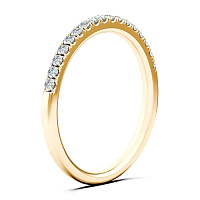 Tulip Twist Wedding Ring with Natural Diamonds 0.17ct Total Weight