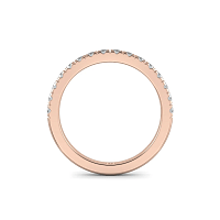 Curved Wedding Ring with Natural Diamonds 0.38ct Total Weight