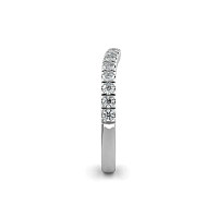 Curved Wedding Ring with Natural Diamonds 0.38ct Total Weight