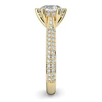 Cathedral Pave Set 6 Claws with Diamond Bridge