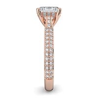Cathedral Pave Set 6 Claws with Diamond Bridge