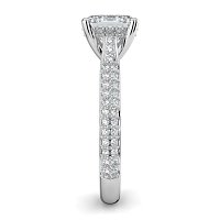 Cathedral Pave Set 6 Claws with Diamond Bridge