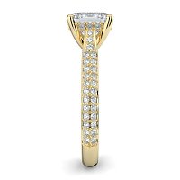 Cathedral Pave Set 6 Claws with Diamond Bridge