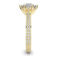 Cathedral Pave Set 6 Claws with Diamond Bridge
