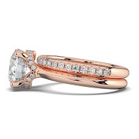 Rene Engagement Ring with Curved Hidden Halo