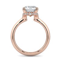 Rene Engagement Ring with Curved Hidden Halo
