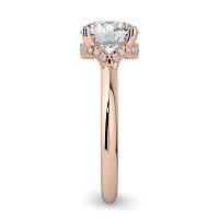 Rene Engagement Ring with Curved Hidden Halo