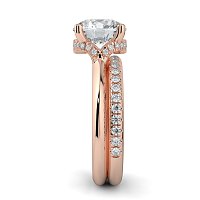 Rene Engagement Ring with Curved Hidden Halo