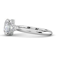 Rene Engagement Ring with Curved Hidden Halo