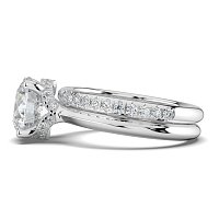 Rene Engagement Ring with Curved Hidden Halo