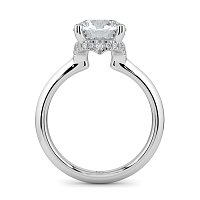 Rene Engagement Ring with Curved Hidden Halo