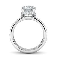 Rene Engagement Ring with Curved Hidden Halo