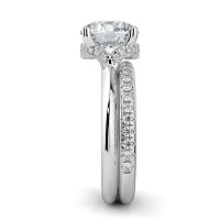 Rene Engagement Ring with Curved Hidden Halo