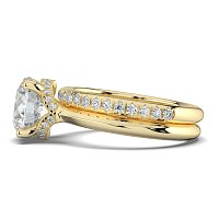 Rene Engagement Ring with Curved Hidden Halo