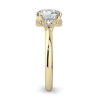 Rene Engagement Ring with Curved Hidden Halo