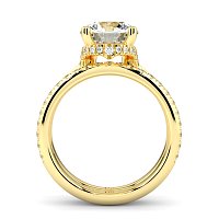 Rene Engagement Ring with Curved Hidden Halo