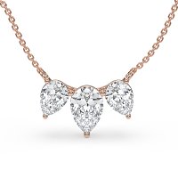 Trilogy Pendant with Attached Chain