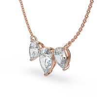 Trilogy Pendant with Attached Chain