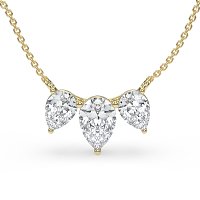 Trilogy Pendant with Attached Chain