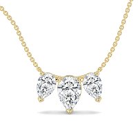 Trilogy Pendant with Pear Lab Grown Diamonds 2.06cts Total Weight