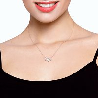 Trilogy Pendant with Attached Chain