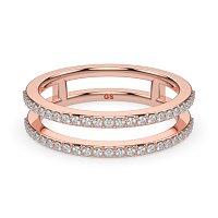Split Double Band Wedding Ring