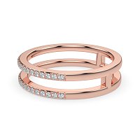 Split Double Band Wedding Ring