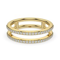 Split Double Band Wedding Ring