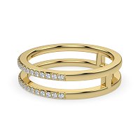 Split Double Band Wedding Ring