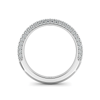 Pave Wedding Ring with Natural Diamonds 0.4ct Total Weight
