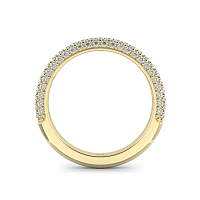 Pave Wedding Ring with Natural Diamonds 0.4ct Total Weight